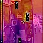 Thermal ölçümle elde edilen pano içi sıcaklıklar